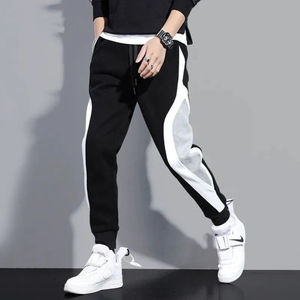 Pantalon de jogging décontracté à coupe étroite pour hommes Style cargo Streetwear à la mode pour les activités de fitness et de gymnastique Taille moyenne devant plat - Product Image 2