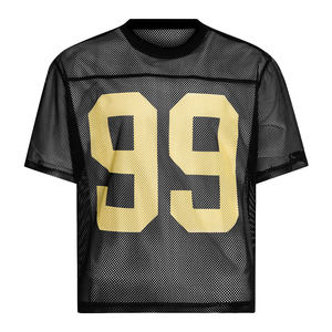 Maillot de football américain en maille courte pour hommes, dernière conception, maillot en maille d'été 100% maillot de sport en maille de polyester - Product Image 1