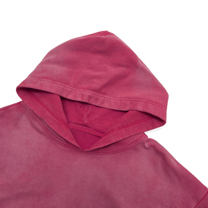 Sweat à Capuche Surdimensionné en Coton Éponge Française avec Logo Brodé Personnalisé pour Hommes Vintage Lavé au Soleil Pull à Capuche - Product Image 3