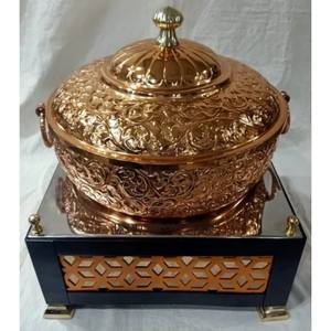 Juego de buffet de plato de frotamiento HECHO DE Metal de calidad superior pulido brillante de plata chapada en oro de alta calidad para catering a un precio impresionante - Product Image 6