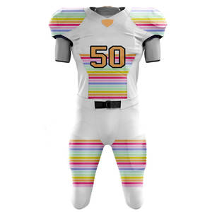 Uniforme de football américain en polyester 100%, conception personnalisée, impression par sublimation, uniforme de football américain - Product Image 2