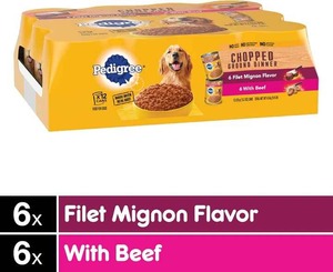 PEDIGREEe Variety Pack 12 x 13.2 oz <b>Cans</b> Wet Dog Food Chopped Ground Dinner Filet Mignon Flavor Beef for Cleaning Bathing Pets - Product Image 6