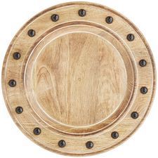 Assiette de présentation en bois, design moderne et luxueux, écologique, polie, pour la décoration de table, de haute qualité. - Product Image 4