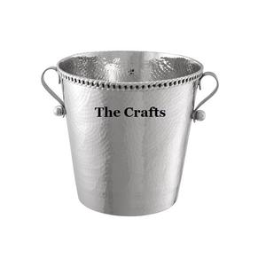 Cubo de hielo martillado de acero inoxidable Cubo de hielo de forma redonda de tamaño personalizado para uso doméstico en hoteles y restaurantes - Product Image 2