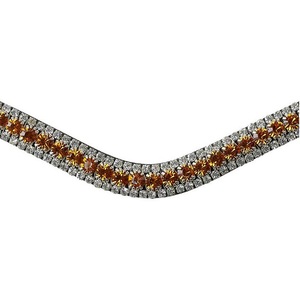 Fancy leather Brow-Band con cristal y Perla Bling Horse leather Brow-Band Fancy color Crystal Horse Brow-Band - Product Image 1