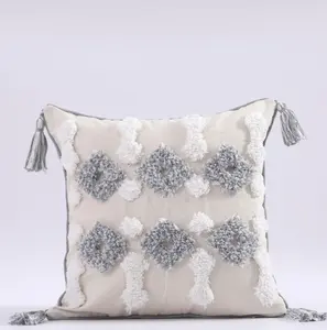 Elegante Funda de Cojín Marroquí Personalizada de Alta Calidad, Funda de Cojín de Macramé Boho, Artículo Hermoso - Product Image 1