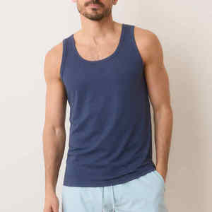 Débardeur pour hommes avec logo personnalisé vêtements de fitness et de yoga débardeurs - Product Image 1