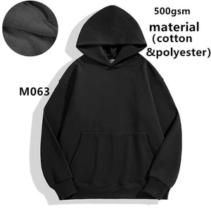 Sweat-shirt à capuche en molleton épais pour homme, coupe oversize, hiver, mélange de coton, épaules tombantes, logo personnalisé, marron, service OEM - Product Image 3