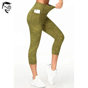 Cintura alta Control de barriga Levantador de glúteos Yoga V Cut Legging para varias actividades de fitness-Entrenamiento Correr - Product Image 3