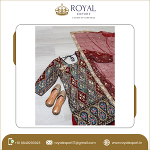 Gama exclusiva de traje de diseñador paquistaní indio de alta calidad, Top de Georgette de imitación pesado Palazzo con Dupatta para fiestas de boda - Product Image 4