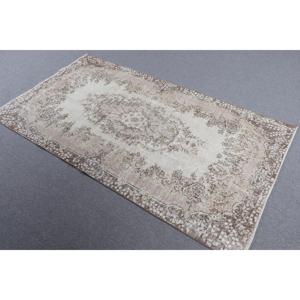 พรมวินเทจขนาด 3.7x6.7 ฟุต, พรม, พรมลายทางสีน้ำตาลทำจากขนสัตว์ - Product Image 2