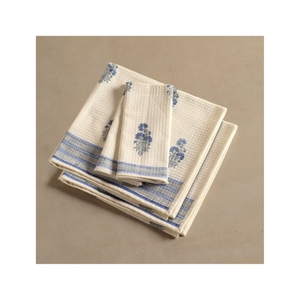 Toallas de cocina bordadas de algodón hilado con anillo de tejido acanalado de Golf respetuoso con el Medio ambiente 45x65cm 200 GSM de secado rápido Anti Pilling uso asequible - Product Image 2