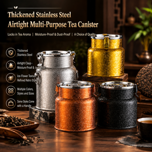 Recipiente Hermético para Té de Acero Inoxidable, Contenedor de Almacenamiento de Alimentos Sellado Retro de Lujo para Regalos Empresariales - Product Image 2
