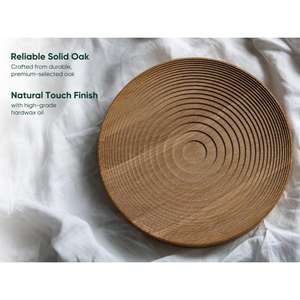 Plateau de service en bois rond personnalisé pour fruits, café, thé, présentoir, plateaux décoratifs élégants et écologiques pour la maison - Product Image 2