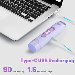 Depiladora 2 en 1 Recargable, Impermeable e Indolora para Mujer, Afeitadora para Depilación Corporal Completa, para Zonas Íntimas - Product Image 4