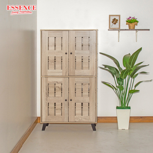 Mueble Zapatero de 4 Puertas Essence SC505, Acabado Roble Claro, Muebles para el Hogar, Desmontable, Malasia - Product Image 1