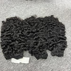 Extensiones de cabello humano crudo rizado birmano al por mayor en trama de fuente de alta calidad - Product Image 1