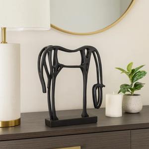 Sculpture moderne en bois et en métal fabriquée à la main, parfaite pour les idées élégantes de bureau et de décoration intérieure - Product Image 4