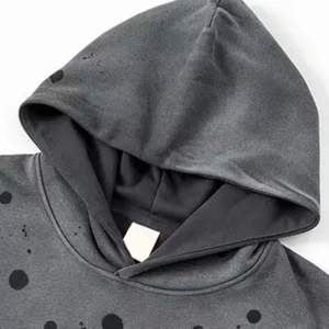 Fabrication 420gsm sweats à capuche pour hommes imprimés sur mesure sweats Streetwear vêtements décontractés amples à capuche - Product Image 2