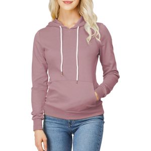 Sweat-shirt à capuche décontracté OEM en coton respirant pour femmes vente de gros en vrac logo personnalisé vêtements de mode épaule tombante sweat à capuche pour femmes - Product Image 1