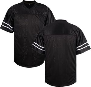Black V-Neck Mesh Football Jersey Short Sleeve Lightweight Polyester Sport T-<b>Shirt</b> 90s Hip Hop Sports - Product Image 1