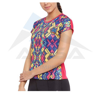 Customized High Quality Women's Casual <b>T</b>-<b>Shirt</b> Short Sleeves Crew Neck Solid Color Sublimation Print Design for <b>Winter</b> - Product Image 2