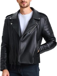 Veste en cuir noir de haute qualité pour hommes veste personnalisée avec manteau de plumes en gros à partir de 2025 Slim Fit - Product Image 4