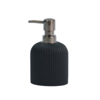 Distributeur de savon et porte-brosse à dents en résine côtelée écologique, avec couleur et taille personnalisables pour une utilisation facile dans les salles de bain de la maison et des hôtels