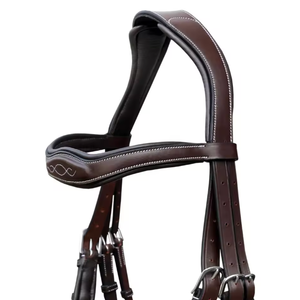 MH Global Export Bride de cheval en cuir avec logo personnalisé Tailles Full/Cob // Échantillon d'utilisation équestre X-Full disponible - Product Image 4