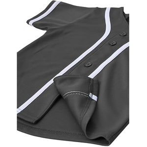 Maillots de baseball personnalisés en double tricot pour adultes, kit uniforme respirant 100 % polyester, chemises de baseball et softball avec designs personnalisés - Product Image 4