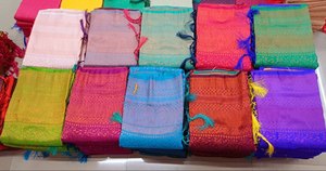 Sari original Minakari Heavy Zari Border y Heavy Weaving Work hecho de seda - Product Image 6