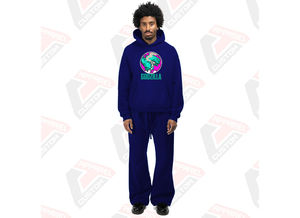 Conjunto de chándal de invierno de poliéster 100% transpirable de 2 piezas ultra cómodo y elegante para hombre, patrón sólido - Product Image 5