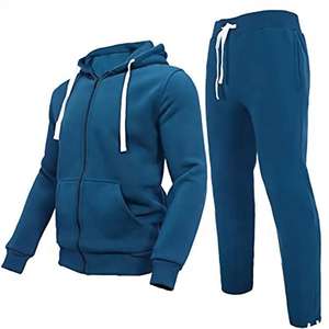 Casual Striped Sport Slim Fit Zipper <b>Jacket</b> Jogger Plain Fleece Fitted <b>Gym</b> Sports Fleece Tracksuit Men - Product Image 5