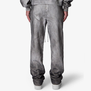 Pantalones de chándal holgados para hombre lavados con ácido personalizados, ligeros, informales, Vintage, bordados, piedras desgastadas, apliques, pista de lavado de piedra - Product Image 4