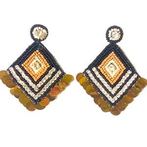 Handcrafted Beaded Embroidered Earrings Latest Design Earrings From India Handmade Earrings for Women and <b>Girls</b> - Product Image 2