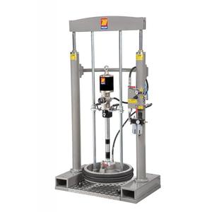 Kit de bombas hidráulicas Meclube con elevador de marco y prensa para barriles de grasa 180-220 kg R = 70:1 6,0 Kg/min Entrega - Product Image 1
