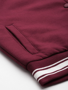 Chaqueta universitaria de béisbol holgada hecha a medida de último diseño, chaquetas de béisbol bordadas de trabajo con parche personalizado de alta calidad - Product Image 3