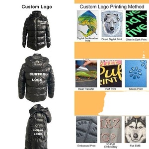 Abrigo acolchado de invierno personalizado para hombre al por mayor, ropa de calle de otoño, cortavientos a la moda, cuello con capucha, ropa con logotipo de marca - Product Image 1