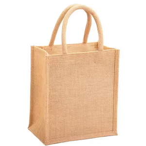 Bolsa de Compras de Yute Natural Ecológica Grande Personalizada con Logotipo, Resistente, Venta al por Mayor - Product Image 1