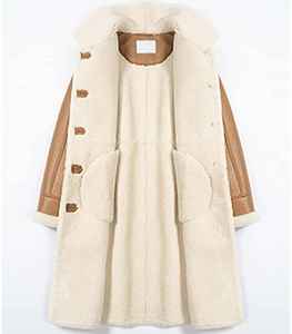 Vestes en cuir personnalisées tendance pour femmes pour l'automne-hiver, motif uni, col rabattu, respirantes, coupe-vent, en coton - Product Image 4