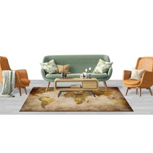 Tapis imprimé avec la carte du monde : tapis moderne, grand, luxueux, tapis en chenille - Product Image 2