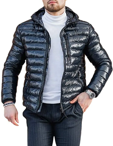 Chaqueta de Invierno Ultraligera de Lona con Diseño Personalizado al por Mayor para Hombre, Impresión Digital, Poliéster/Algodón, Impermeable, de Secado Rápido - Product Image 2