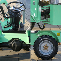 Tout nouveau 480kg Mini pelle de jardin ferme Compact 1000kg petite chargeuse sur pneus à batterie au Lithium électrique avec toit