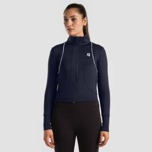 Chaqueta Aero Fit Slim Azul Marino con Cuello Alto para la Temporada de Otoño - Product Image 2