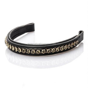 Banda para cejas de caballo de cristal dorado gris acolchado suave de vaca curvada al por mayor - Product Image 3