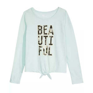 T-shirt blu navy Epic Threads per ragazze grandi, taglia Small, stile casual lavorato a maglia - Product Image 1