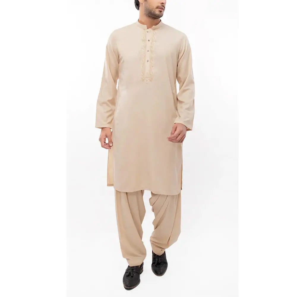 Shalwar Kameez ternos masculinos feitos de fábrica, Shalwar Kameez da moda para coleção de casamento e Eid