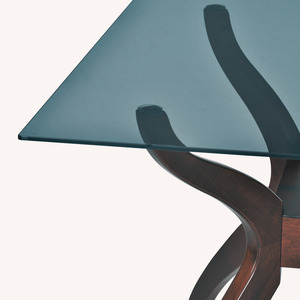 Mesa de comedor de cristal elegante y moderna, muebles sofisticados para el hogar, Bar, taller, sala de estar, exterior, restaurante, Hotel, cafetería, uso - Product Image 2