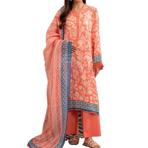 ชุดคุर्ตา ชัลวาร์ ผ้าฝ้ายเนื้อนุ่ม รับผลิตแบบ OEM/ODM คอลเลคชั่นฤดูร้อน 2025 ชุดเดรสพิมพ์ลาย - Product Image 1