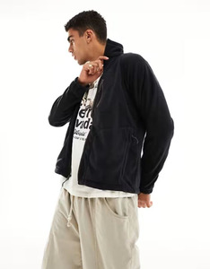Invierno al aire libre Sherpa polar sudaderas con capucha hombres abrigo cálido 100% Chaqueta de algodón sólido cremallera completa doble bolsillo transpirable Sherpa sudadera - Product Image 5